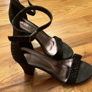 Sparkly black 3.5” heels
